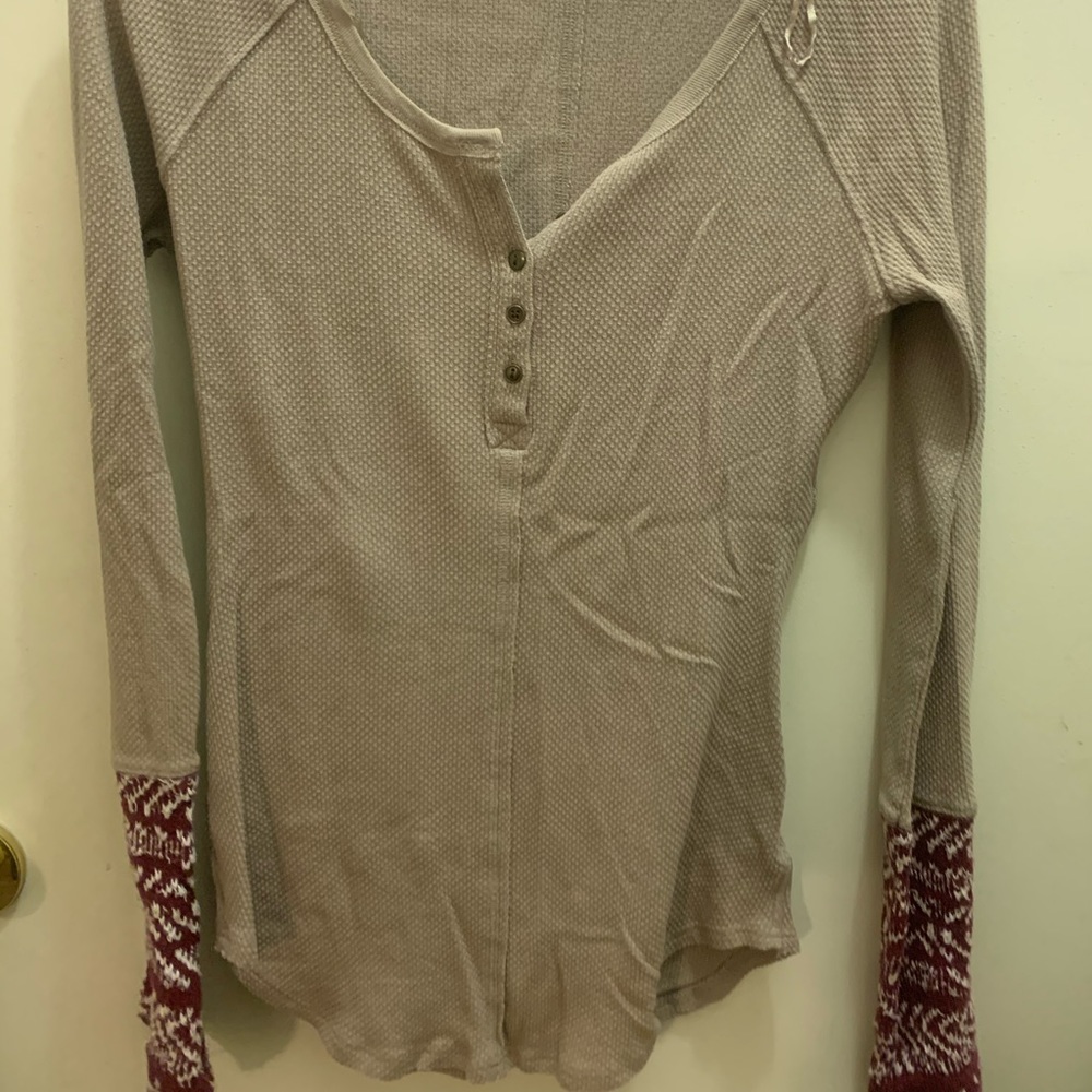 Free people button waffle too